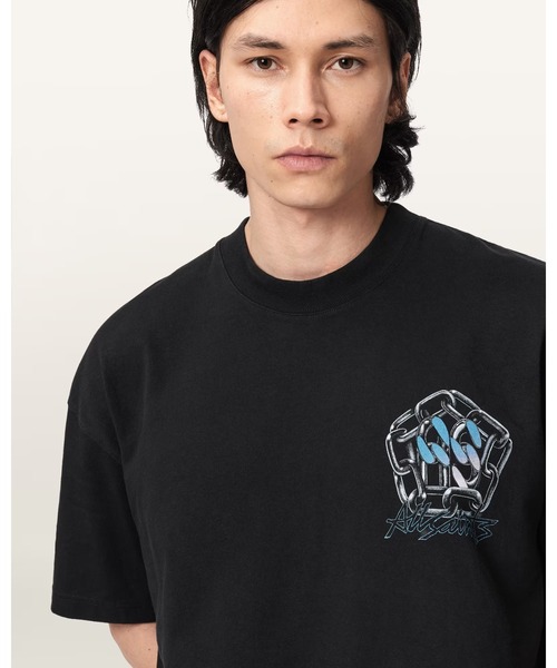 ALLSAINTS(オールセインツ)の「AFFIX SHORT SLEEVE OVERSIZED T-SHIRT | AFFIX 半袖 オーバーサイズ Tシャツ(Tシャツ/カットソー・メンズ・ブラック・M/L/S/XS)」の6枚目の写真