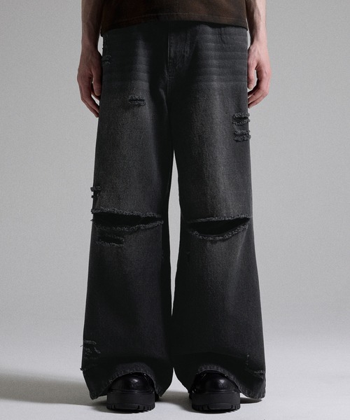 GRANCY】Rifted Slash Buggy Denim Pants / リフテッドスラッシュ