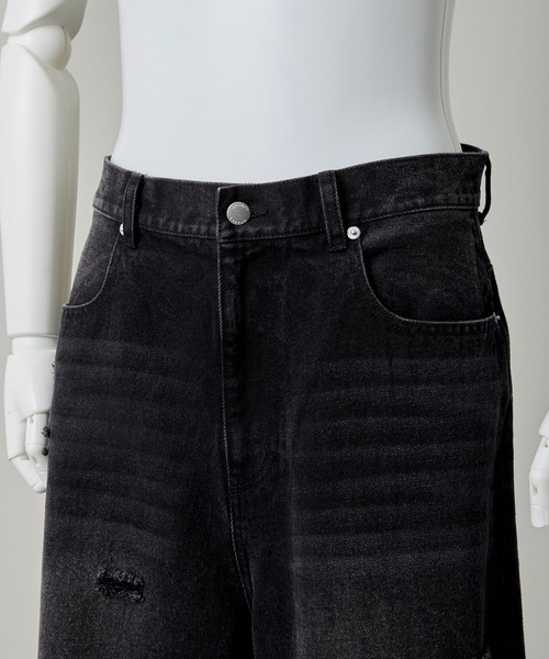GRANCY(グランシー)の「【GRANCY】Rifted Slash Buggy Denim Pants / リフテッドスラッシュバギーデニムパンツ(デニムパンツ・メンズ・ブルー/ブラック・S/M/L)」の15枚目の写真