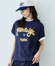 Mataiga クロップTシャツ ネイビー