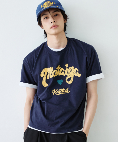 KNITTED(ニッティド)の「Mataiga クロップTシャツ ネイビー(Tシャツ/カットソー・メンズ・その他・MEDIUM/LARGE/X-LARGE)」の10枚目の写真