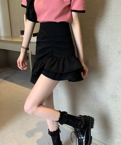 Miniministore（ミニミニストア）の「インナーパンツ付きフリルスカートミニスカ（スカート・レディース・ピンク/ブラック/ホワイト・FREE）」の21枚目の写真