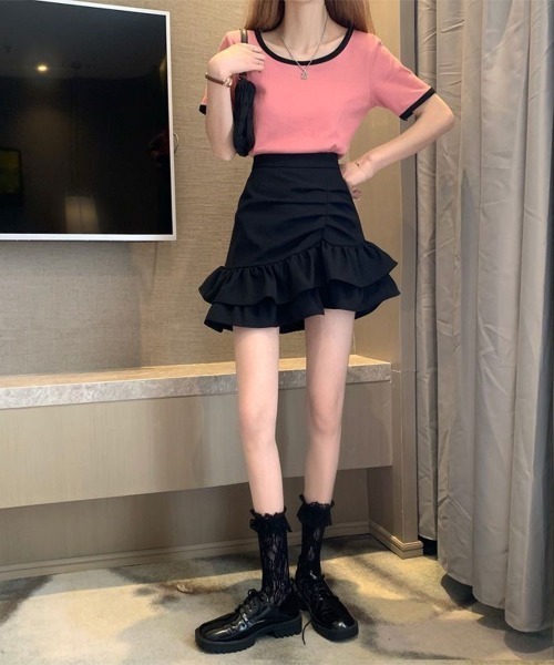 Miniministore（ミニミニストア）の「インナーパンツ付きフリルスカートミニスカ（スカート・レディース・ピンク/ブラック/ホワイト・FREE）」の22枚目の写真