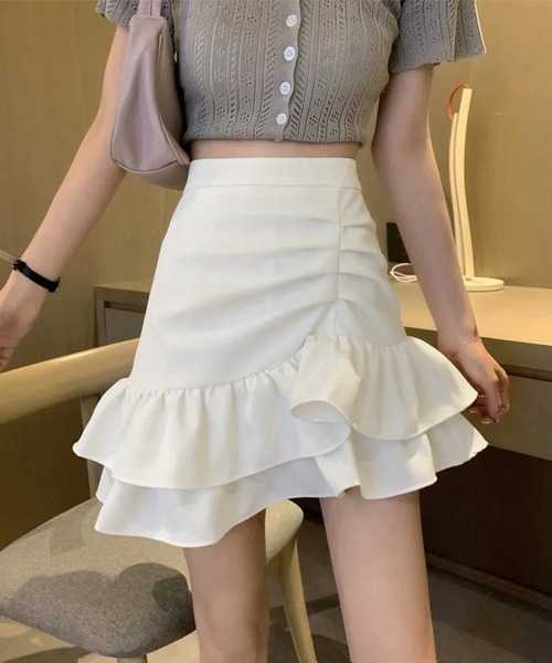 Miniministore（ミニミニストア）の「インナーパンツ付きフリルスカートミニスカ（スカート・レディース・ピンク/ブラック/ホワイト・FREE）」の8枚目の写真