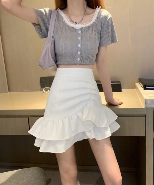 Miniministore（ミニミニストア）の「インナーパンツ付きフリルスカートミニスカ（スカート・レディース・ピンク/ブラック/ホワイト・FREE）」の10枚目の写真