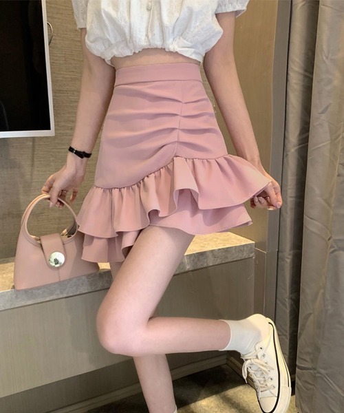 Miniministore（ミニミニストア）の「インナーパンツ付きフリルスカートミニスカ（スカート・レディース・ピンク/ブラック/ホワイト・FREE）」の12枚目の写真