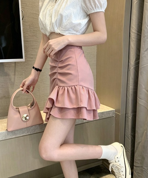 Miniministore（ミニミニストア）の「インナーパンツ付きフリルスカートミニスカ（スカート・レディース・ピンク/ブラック/ホワイト・FREE）」の13枚目の写真