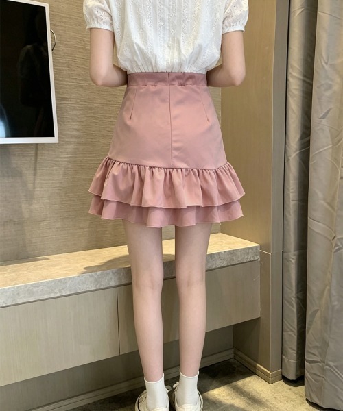 Miniministore（ミニミニストア）の「インナーパンツ付きフリルスカートミニスカ（スカート・レディース・ピンク/ブラック/ホワイト・FREE）」の14枚目の写真