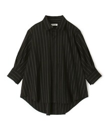 リネンストレッチストライプ ブラウス