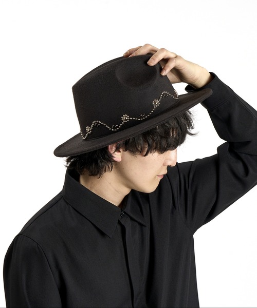 NO ID.（ノーアイディ）の「【NO ID.】HOTFIX Fedora Hat / HOTFIX フェドラ ハット（ハット・メンズ・ブラック・ONE SIZE）」の21枚目の写真