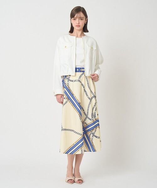 ANAYI(アナイ)の「パネルチェーンプリントフレア スカート(スカート・レディース・アイボリー・38/36/34)」の16枚目の写真
