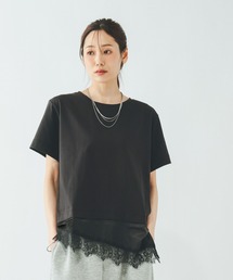 GLOBAL WORK | フェイクアシメヘムレースTシャツ/759899(Tシャツ/カットソー)