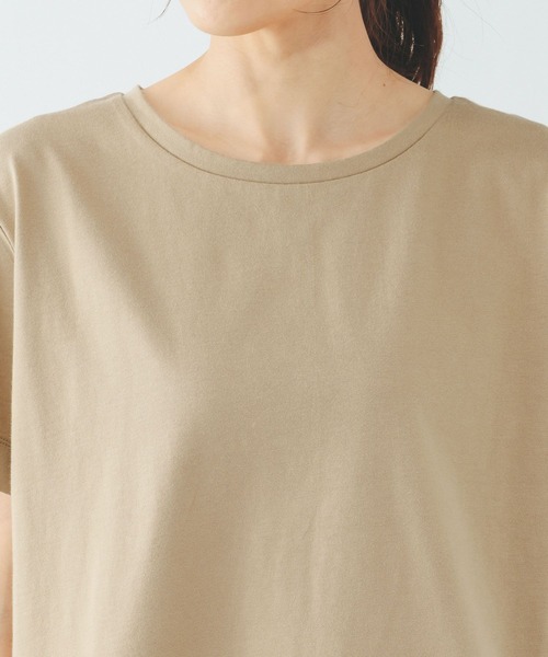 GLOBAL WORK（グローバルワーク）の「フェイクアシメヘムレースTシャツ/759899（Tシャツ/カットソー・レディース・ブラック/ベージュ/アイボリー・LARGE/MEDIUM）」の18枚目の写真
