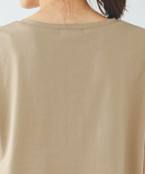GLOBAL WORK（グローバルワーク）の「フェイクアシメヘムレースTシャツ/759899（Tシャツ/カットソー・レディース・ブラック/ベージュ/アイボリー・LARGE/MEDIUM）」の19枚目の写真