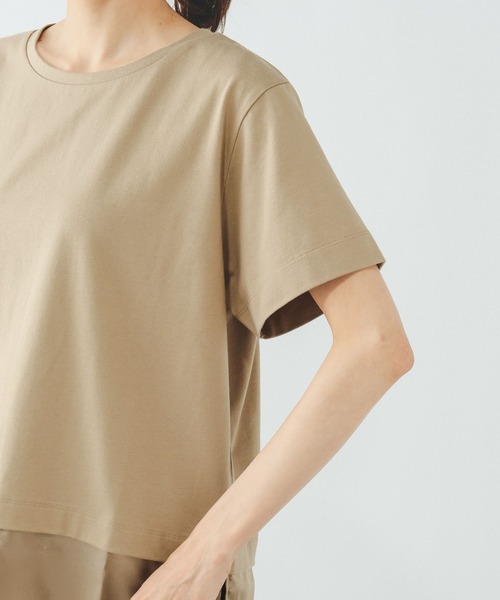 GLOBAL WORK（グローバルワーク）の「フェイクアシメヘムレースTシャツ/759899（Tシャツ/カットソー・レディース・ブラック/ベージュ/アイボリー・LARGE/MEDIUM）」の20枚目の写真