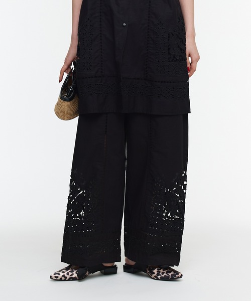 Narcissus（ナルシス）の「【Narcissus】カットワーク刺繍パンツ ウエストゴム レース（その他パンツ・レディース・ホワイト/ブラック・FREE）」の8枚目の写真