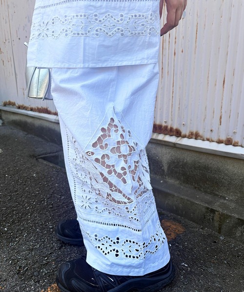 Narcissus（ナルシス）の「【Narcissus】カットワーク刺繍パンツ ウエストゴム レース（その他パンツ・レディース・ホワイト/ブラック・FREE）」の19枚目の写真