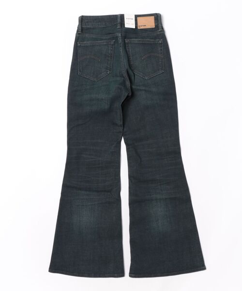 G-STAR(ジースター)の「Stevey 3D Flare Jeans/立体裁断ヴィンテージライクウォッシュ加工フレアジーンズ/ブーツカットデニムパンツ/L28(デニムパンツ・レディース・ダークインディゴブルー・24inch/25inch/26inch/27inch)」の2枚目の写真