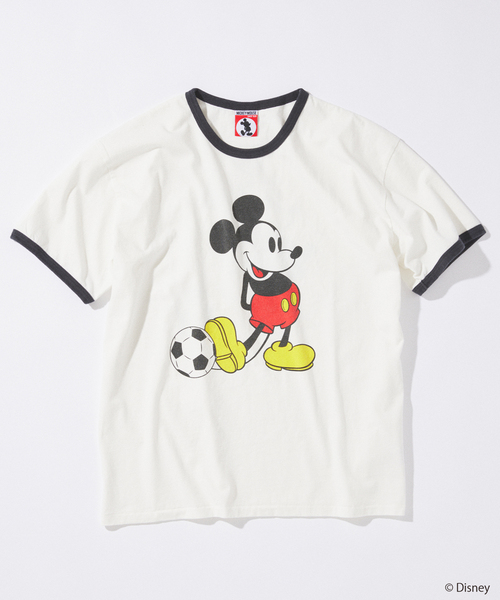 MICKEY MOUSE / ミッキー マウス 別注 サッカー プリント Tシャツ（T