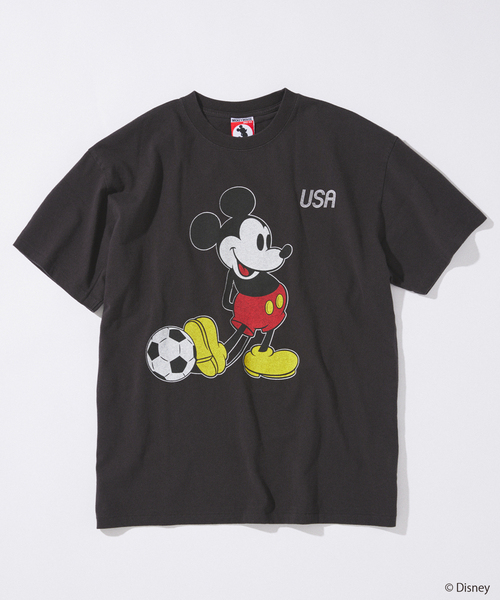 MICKEY MOUSE / ミッキー マウス 別注 サッカー プリント Tシャツ（T