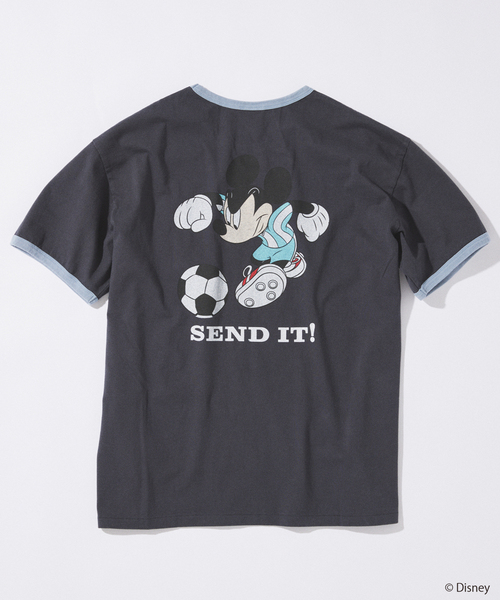 JOURNAL STANDARD(ジャーナルスタンダード)の「MICKEY MOUSE / ミッキー マウス 別注 サッカー プリント Tシャツ(Tシャツ/カットソー・メンズ・ホワイト系その他/チャコールグレー/ブラック/ライトグリーン/ブルー/ブルー系その他/ブラック系その他/ホワイト・MEDIUM/SMALL/LARGE)」の10枚目の写真