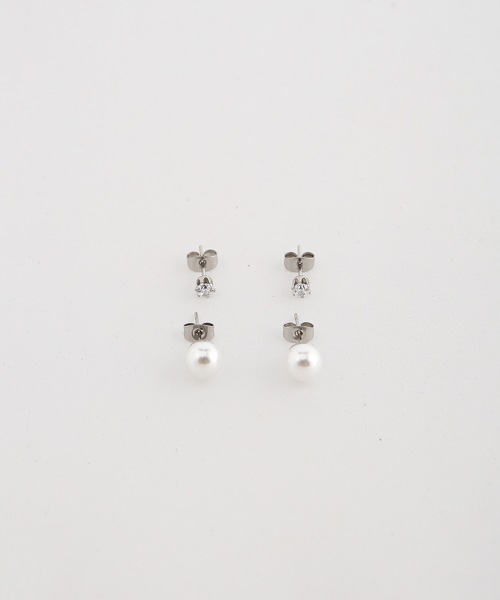 ペルラジオーネ　けし パール ピアス 両耳用 シルバーセットピアス（ピアス（両耳用））｜MIMILINE（ミミライン）の