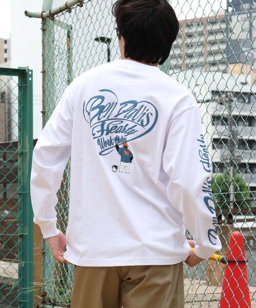 BEN DAVIS(ベンデイビス)の「【BEN DAVIS】GRAPHIC WIDE L/S TEE / ワイドシルエット グラフィック ロンT 長袖 ユニセックス(Tシャツ/カットソー・メンズ・ミント/ピンク/ホワイト/ブラック・X-LARGE/LARGE/MEDIUM)」の1枚目の写真