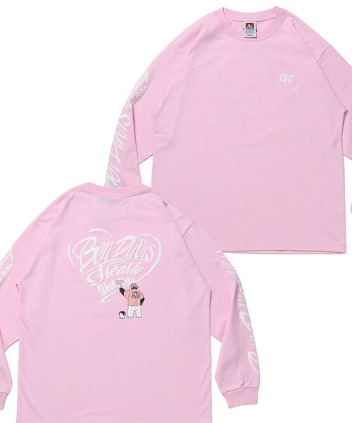BEN DAVIS(ベンデイビス)の「【BEN DAVIS】GRAPHIC WIDE L/S TEE / ワイドシルエット グラフィック ロンT 長袖 ユニセックス(Tシャツ/カットソー・メンズ・ミント/ピンク/ホワイト/ブラック・X-LARGE/LARGE/MEDIUM)」の4枚目の写真
