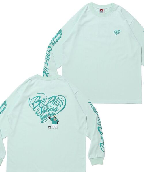 BEN DAVIS(ベンデイビス)の「【BEN DAVIS】GRAPHIC WIDE L/S TEE / ワイドシルエット グラフィック ロンT 長袖 ユニセックス(Tシャツ/カットソー・メンズ・ミント/ピンク/ホワイト/ブラック・X-LARGE/LARGE/MEDIUM)」の3枚目の写真