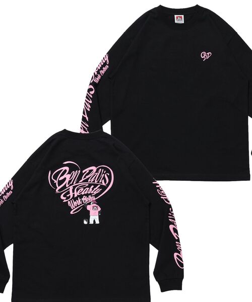 BEN DAVIS(ベンデイビス)の「【BEN DAVIS】GRAPHIC WIDE L/S TEE / ワイドシルエット グラフィック ロンT 長袖 ユニセックス(Tシャツ/カットソー・メンズ・ミント/ピンク/ホワイト/ブラック・X-LARGE/LARGE/MEDIUM)」の2枚目の写真