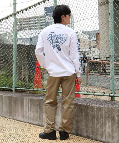BEN DAVIS(ベンデイビス)の「【BEN DAVIS】GRAPHIC WIDE L/S TEE / ワイドシルエット グラフィック ロンT 長袖 ユニセックス(Tシャツ/カットソー・メンズ・ミント/ピンク/ホワイト/ブラック・X-LARGE/LARGE/MEDIUM)」の10枚目の写真