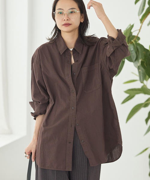 JOURNAL STANDARD(ジャーナルスタンダード)の「スーパーライトウォッシュ シャツ(シャツ/ブラウス・レディース・ブルー/ネイビー/ブラウン・FREE)」の2枚目の写真