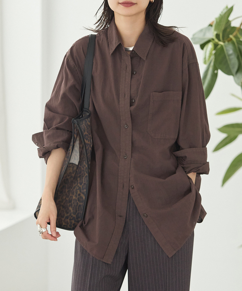 JOURNAL STANDARD(ジャーナルスタンダード)の「スーパーライトウォッシュ シャツ(シャツ/ブラウス・レディース・ブルー/ネイビー/ブラウン・FREE)」の12枚目の写真