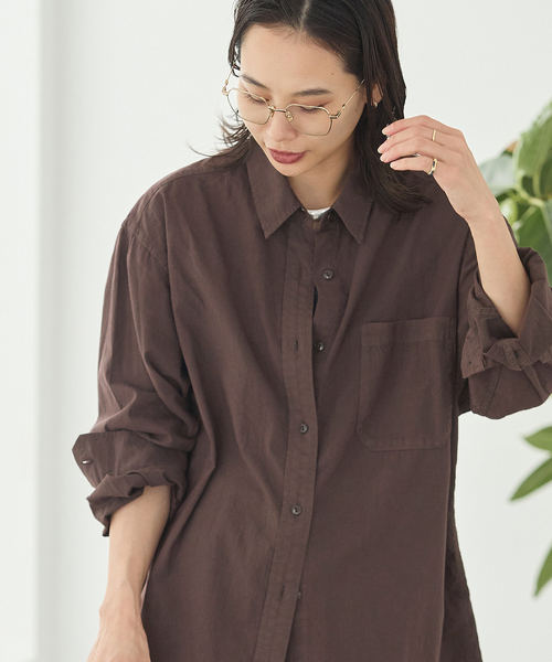 JOURNAL STANDARD(ジャーナルスタンダード)の「スーパーライトウォッシュ シャツ(シャツ/ブラウス・レディース・ブルー/ネイビー/ブラウン・FREE)」の14枚目の写真