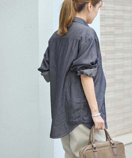 JOURNAL STANDARD(ジャーナルスタンダード)の「スーパーライトウォッシュ シャツ(シャツ/ブラウス・レディース・ブルー/ネイビー/ブラウン・FREE)」の17枚目の写真
