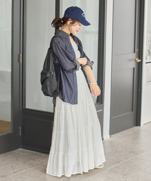 JOURNAL STANDARD(ジャーナルスタンダード)の「スーパーライトウォッシュ シャツ(シャツ/ブラウス・レディース・ブルー/ネイビー/ブラウン・FREE)」の20枚目の写真