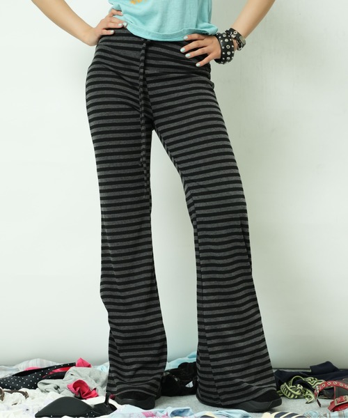 sedacle girl(セダクルガール)の「ボーダーイージーパンツ(その他パンツ・レディース・チャコールグレー/グレー・MEDIUM/SMALL)」の1枚目の写真