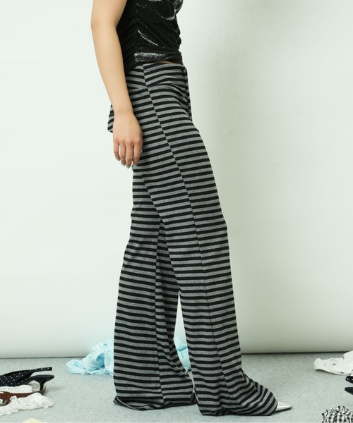sedacle girl(セダクルガール)の「ボーダーイージーパンツ(その他パンツ・レディース・チャコールグレー/グレー・MEDIUM/SMALL)」の5枚目の写真