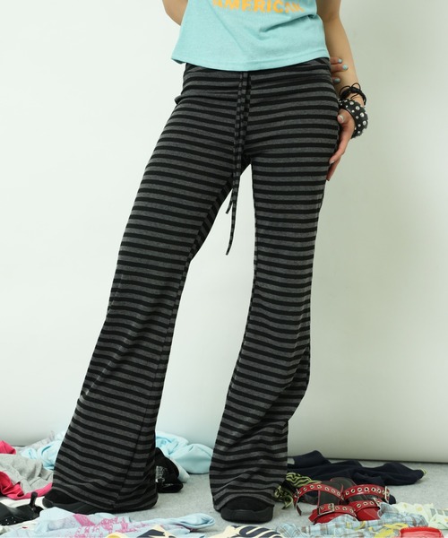sedacle girl(セダクルガール)の「ボーダーイージーパンツ(その他パンツ・レディース・チャコールグレー/グレー・MEDIUM/SMALL)」の13枚目の写真