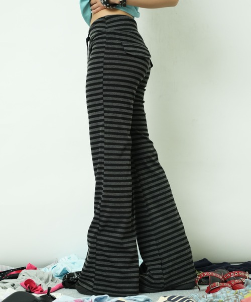 sedacle girl(セダクルガール)の「ボーダーイージーパンツ(その他パンツ・レディース・チャコールグレー/グレー・MEDIUM/SMALL)」の16枚目の写真