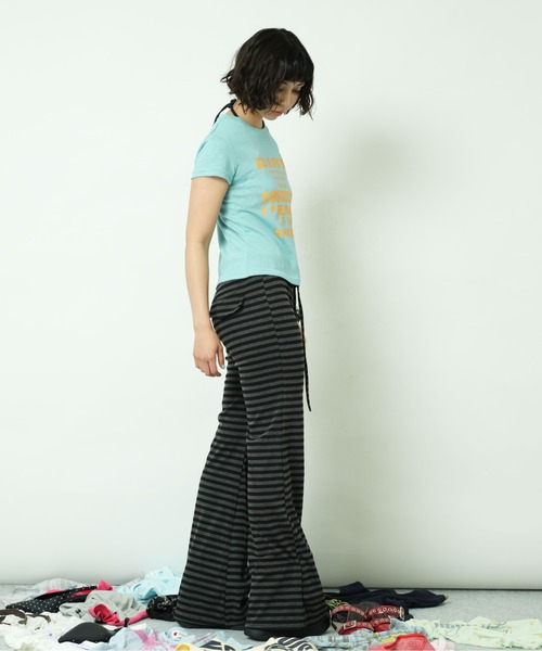 sedacle girl(セダクルガール)の「ボーダーイージーパンツ(その他パンツ・レディース・チャコールグレー/グレー・MEDIUM/SMALL)」の20枚目の写真