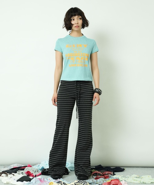 sedacle girl(セダクルガール)の「ボーダーイージーパンツ(その他パンツ・レディース・チャコールグレー/グレー・MEDIUM/SMALL)」の18枚目の写真