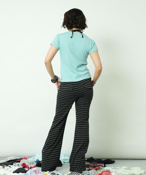 sedacle girl(セダクルガール)の「ボーダーイージーパンツ(その他パンツ・レディース・チャコールグレー/グレー・MEDIUM/SMALL)」の22枚目の写真