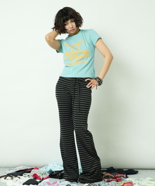 sedacle girl(セダクルガール)の「ボーダーイージーパンツ(その他パンツ・レディース・チャコールグレー/グレー・MEDIUM/SMALL)」の19枚目の写真