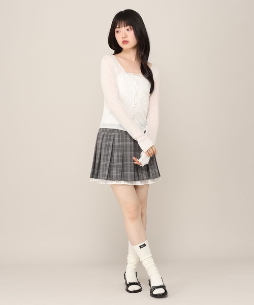 Heather(ヘザー)の「2WAYトリムミニスカート 1051886(スカート・レディース・グレー系その他/ブラウン系その他/グレー・M/S)」の4枚目の写真