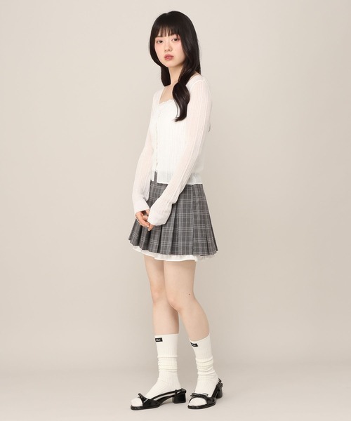 Heather(ヘザー)の「2WAYトリムミニスカート 1051886(スカート・レディース・グレー系その他/ブラウン系その他/グレー・M/S)」の6枚目の写真
