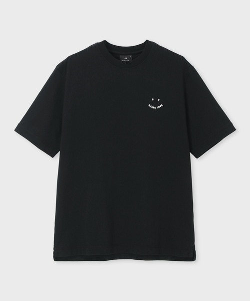 PS Paul Smith(ピーエスポールスミス)の「"Happy" 半袖Tシャツ / 152505 965XE(Tシャツ/カットソー・メンズ・ブラック/オフホワイト・MEDIUM/LARGE/XX-LARGE/SMALL)」の2枚目の写真