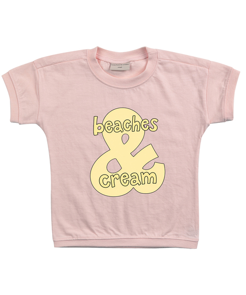 BEACHESAND CREAM KIDS(ビーチスアンドクリームキッズ)の「ビッグロゴ半袖Tシャツ 5色(Tシャツ/カットソー・レディース・クリーム/チャコール/ライトピンク/ライトブルー/グリーン・S(110)/M(120)/L(130))」の5枚目の写真