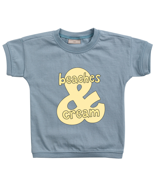 BEACHESAND CREAM KIDS(ビーチスアンドクリームキッズ)の「ビッグロゴ半袖Tシャツ 5色(Tシャツ/カットソー・レディース・クリーム/チャコール/ライトピンク/ライトブルー/グリーン・S(110)/M(120)/L(130))」の6枚目の写真