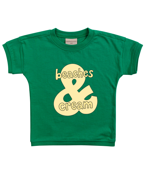 BEACHESAND CREAM KIDS(ビーチスアンドクリームキッズ)の「ビッグロゴ半袖Tシャツ 5色(Tシャツ/カットソー・レディース・クリーム/チャコール/ライトピンク/ライトブルー/グリーン・S(110)/M(120)/L(130))」の8枚目の写真